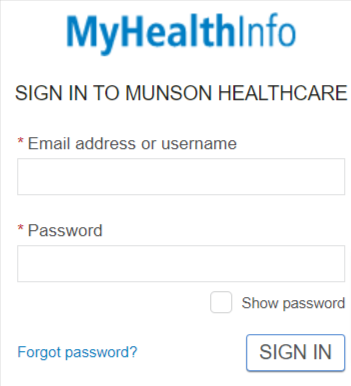 Munson Patient Portal Login