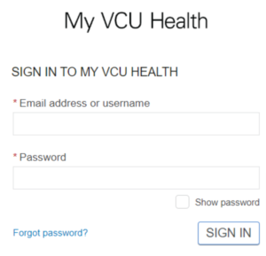 VCU Patient Portal