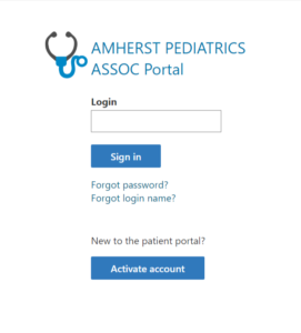 Amherst Pediatrics Patient Portal Login