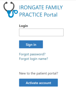 Irongate Family Practice Patient Portal Login